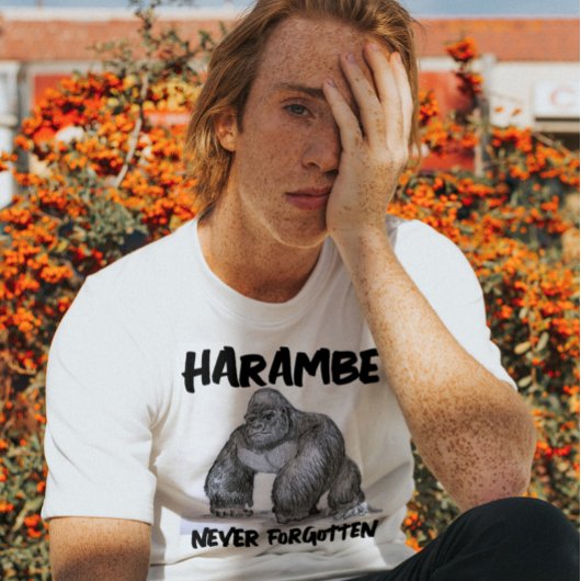 HARAMBE zoo GORILLA Tシャツ