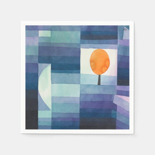 Harbinger of autumn abstract watercolor Paul Klee スタンダードカクテルナプキン (正面)