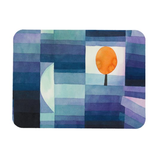 Harbinger of autumn abstract watercolor Paul Klee マグネット (横)