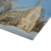 Harbison Chapel in Winter at Grove City College カッティングボード (角)