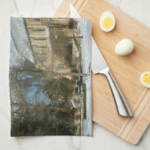 Harbison Chapel in Winter at Grove City College キッチンタオル (四つ折り)