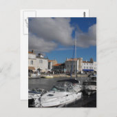Harbor at Ile de Re，フランス ポストカード (正面/裏面)