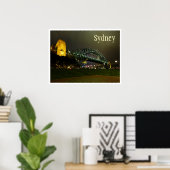 Harbor Bridge at Night,シドニー,オーストラリア ポスター (ホームオフィス)