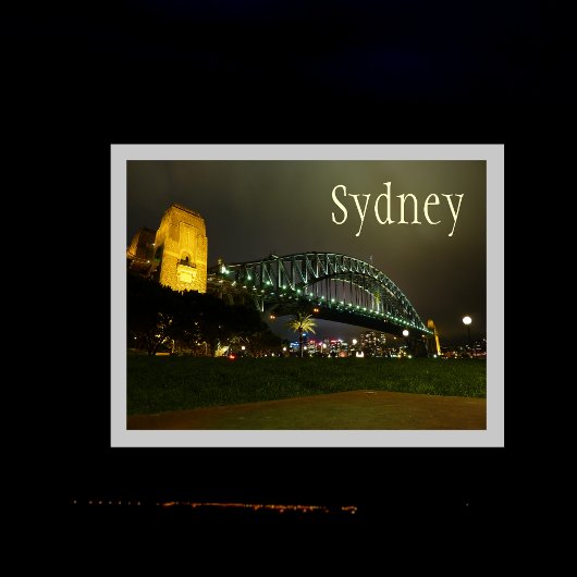 Harbor Bridge at Night, Sydney, Australia Postca ポストカード
