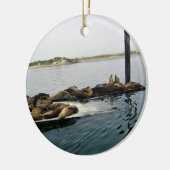 Harbor Seales、Morro Bay、カリフォルニア セラミックオーナメント (左)