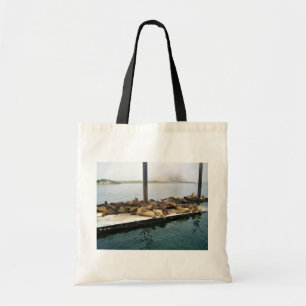 Harbor Seales、Morro Bay、カリフォルニア トートバッグ