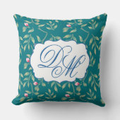 Harbour Blue Wedding Keepsake Throw Pillow クッション (正面)