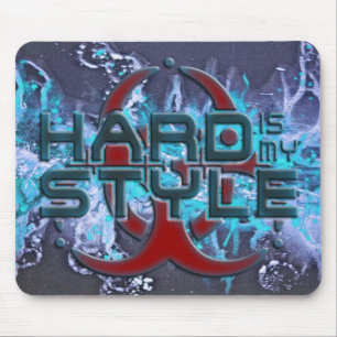 HARDが私のスタイル + あなたの背景画像 マウスパッド