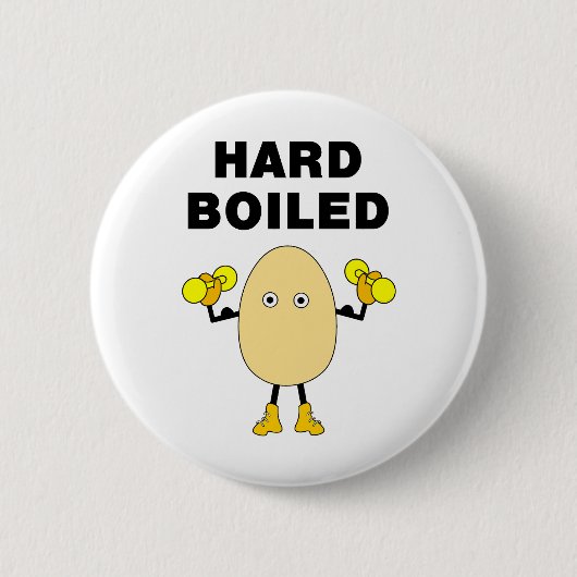 Hard Boiled Egghead Text 缶バッジ (正面)