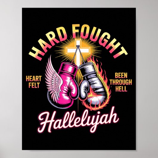 Hard Fought Hallelujah Boxing Gloves Faith  ポスター (正面)