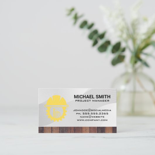 Hard Hat | Builder Engineer | Construction 名刺 (スタンド正面)