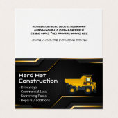 Hard Hat Construction | Work Dump Truck 名刺 (外部フラット)