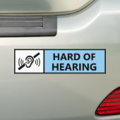 Hard of Hearing Deaf Driver Disability Car  バンパーステッカー (車上)