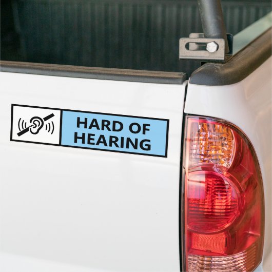 Hard of Hearing Deaf Driver Disability Car  バンパーステッカー (トラック上)