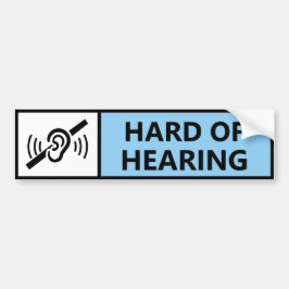 Hard of Hearing Deaf Driver Disability Car  バンパーステッカー