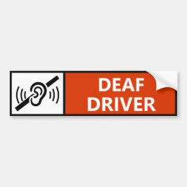 Hard of Hearing Deaf Driver Disability Car  バンパーステッカー