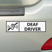 Hard of Hearing Deaf Driver Disability Car  バンパーステッカー (車上)
