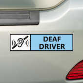 Hard of Hearing Deaf Driver Disability Car  バンパーステッカー (車上)