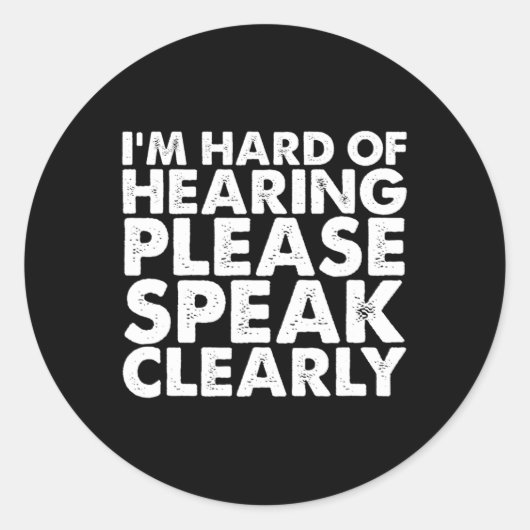 Hard Of Hearing Deaf Hearing Impaired Asl Sign Lan ラウンドシール (正面)