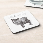 Hard Plastic Coaster Chihuahua Vibes コースター (左側)