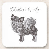 Hard Plastic Coaster Chihuahua Vibes コースター (正面)