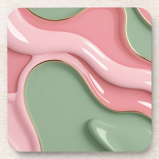 Hard plastic coaster in stylish graphic コースター (正面)