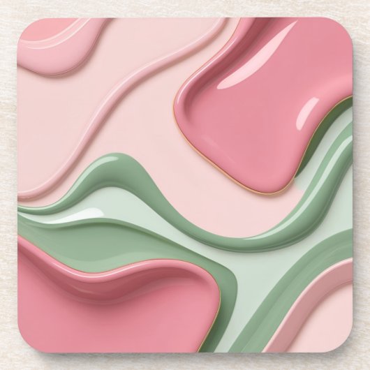 Hard plastic coaster in stylish graphic コースター (正面)