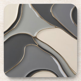 Hard plastic coaster in stylish graphic コースター