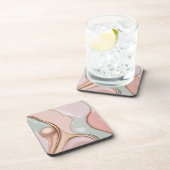 Hard plastic coaster in stylish graphic コースター (右側)