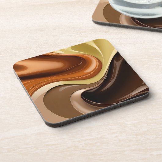 Hard plastic coaster in stylish graphic コースター (左側)