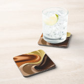 Hard plastic coaster in stylish graphic コースター (右側)