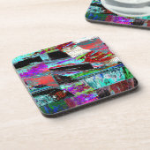 Hard Plastic Coaster – Neon Pulse コースター (左側)