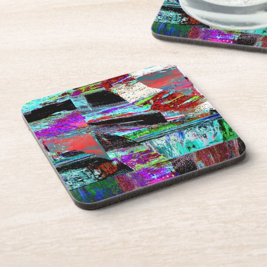 Hard Plastic Coaster – Neon Pulse コースター (左側)