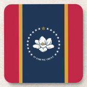 Hard plastic coaster with flag of Mississippi, USA コースター (正面)