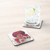 Hard Plastic Coaster – YOUTH Power Afro & Boombox  コースター (右側)