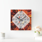 Hard Rock スクエア壁時計 (ホーム)