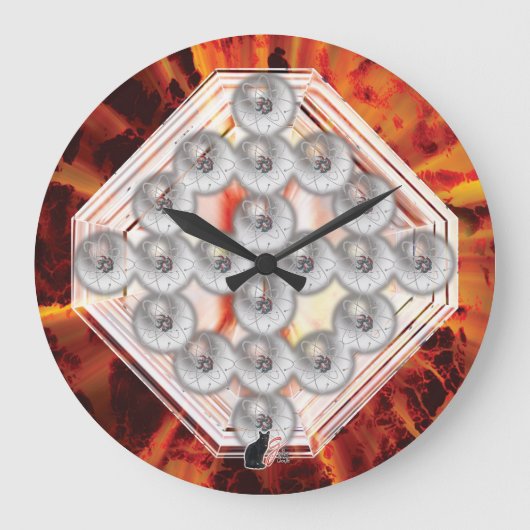 Hard Rock ラージ壁時計 (正面)