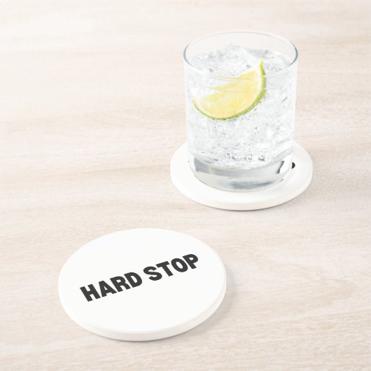 Hard Stop | Premium Sandstone Coaster コースター (側面)