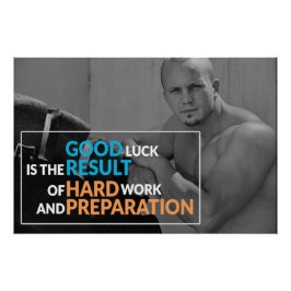 Hard Work and Preparation Motivational Poster ポスター