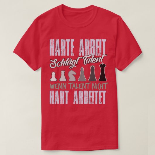 Hard Work Beats Talent Chess Player 1  Tシャツ (デザイン正面)