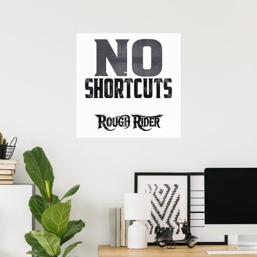 Hard Work Motivation: No Shortcuts ポスター (ホームオフィス)