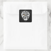 Hard Work Pays Off Shield Worker Design スクエアシール (バッグ)