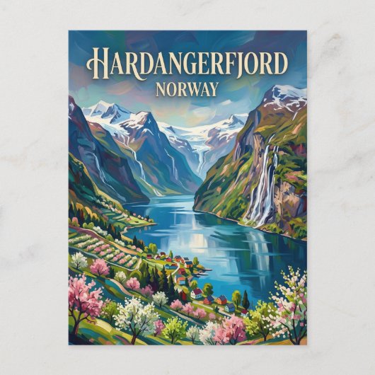 Hardangerfjord Norway ポストカード (正面)