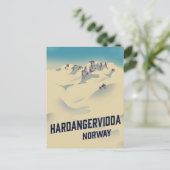 Hardangerviddaノルウェー休暇のポスター。 ポストカード (スタンド正面)