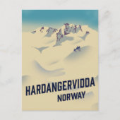Hardangerviddaノルウェー休暇のポスター。 ポストカード (正面)
