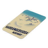 Hardangerviddaノルウェー休暇のポスター。 マグネット (左側)