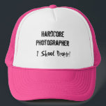 HardCoreフォトグラファーTrucker Hat キャップ<br><div class="desc">ハードコアフォトグラファーのための帽子。どこから来たか来知らせろ！</div>