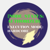 Hardcore AI Agent Monospace Text 1 ラウンドシール (正面)