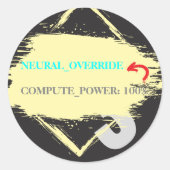 Hardcore AI Agent Monospace Text 2 ラウンドシール (正面)