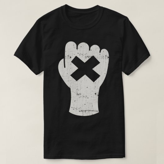 Hardcore Fist NYHC 80's Punk s & Straight Edge Clo Tシャツ (デザイン正面)